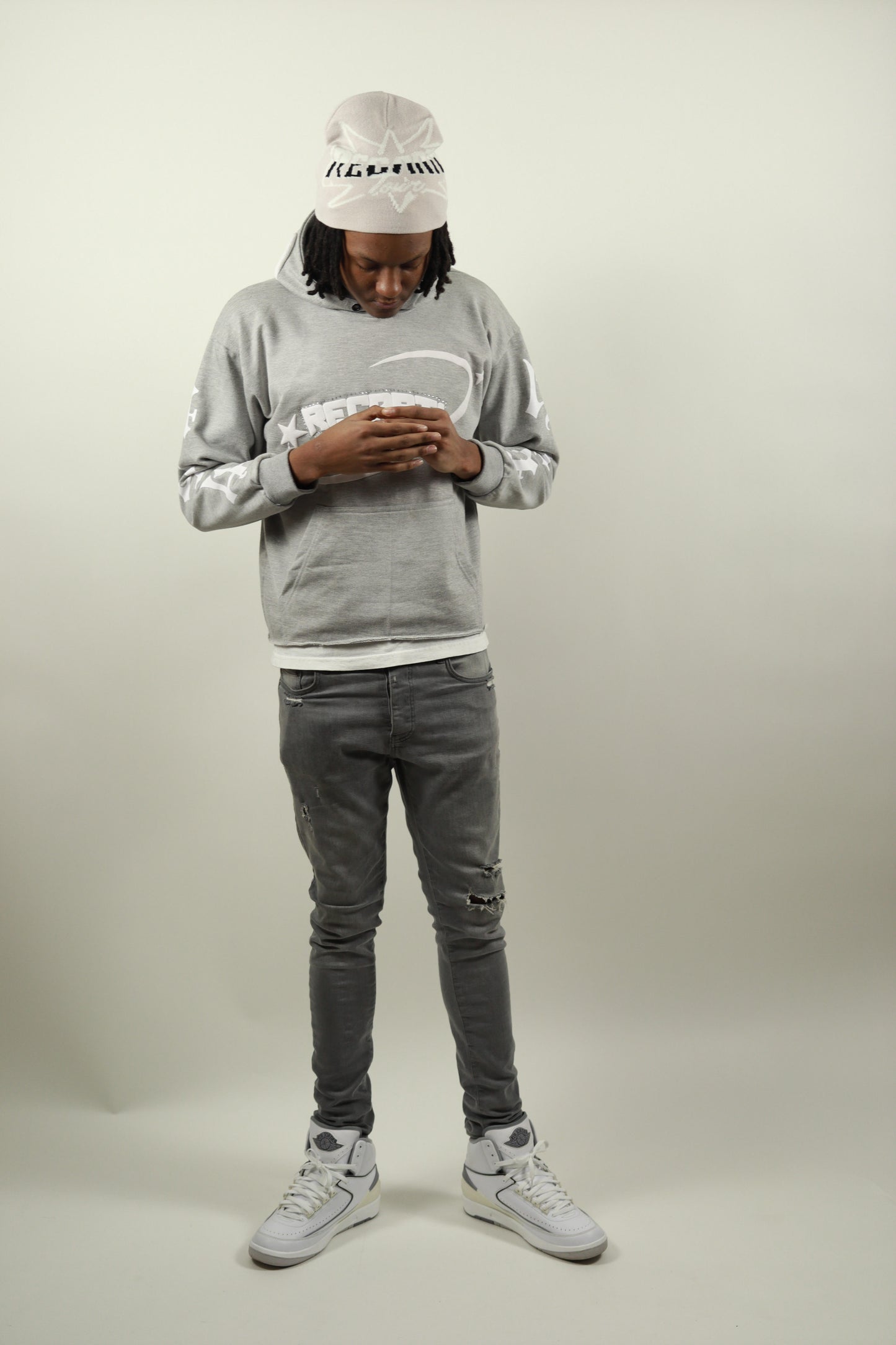 GREY RECARTI HEAVEN SENT BEANIE (UNCUFFED)
