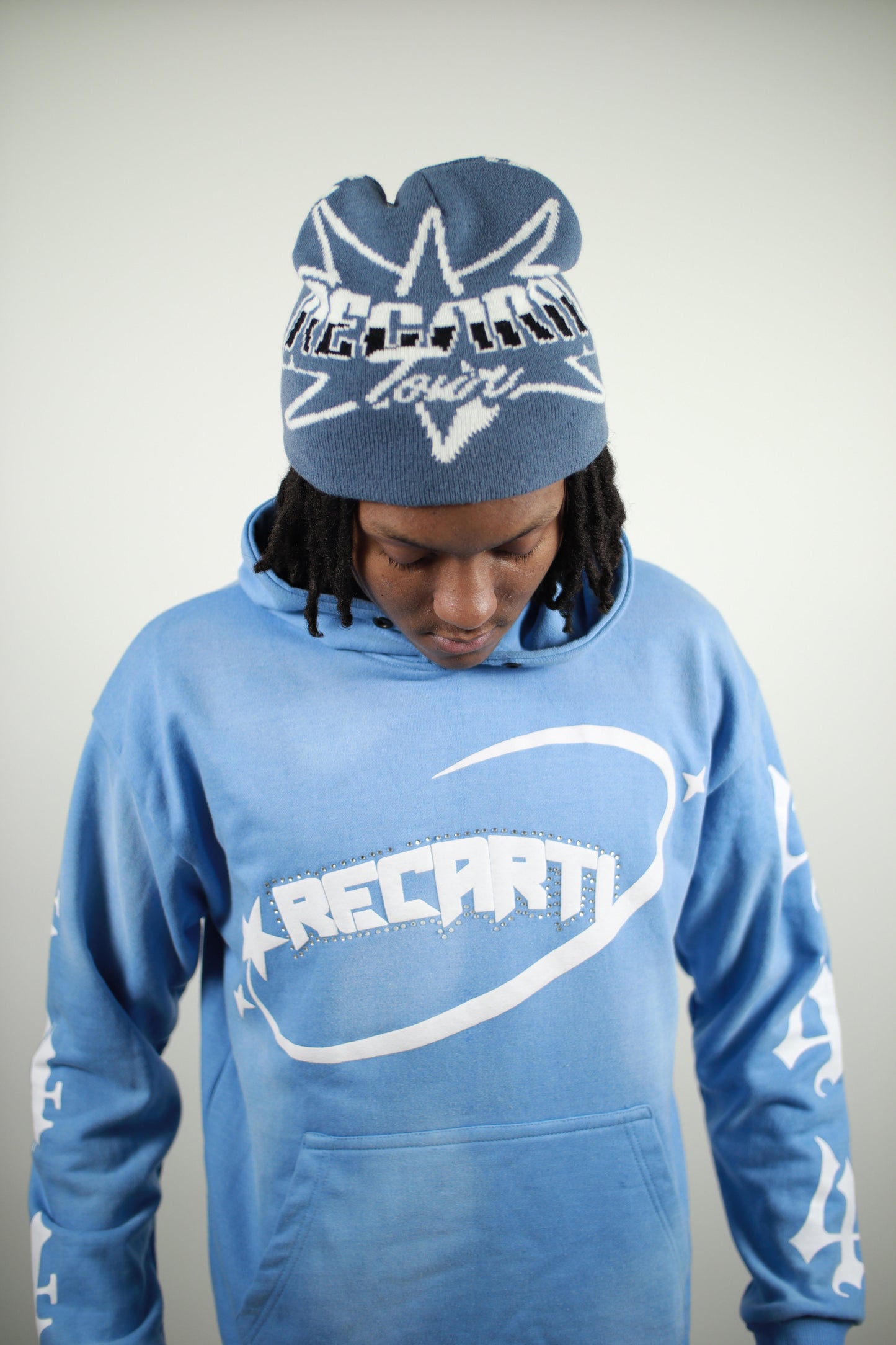 SKY BLUE RECARTI HEAVEN SENT BEANIE (UNCUFFED)